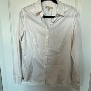 Banana Republic Classic Non-Iron Tailored White Button Down Shirt, Size 12